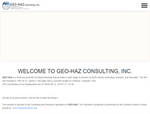 Tablet Screenshot of geohaz.com